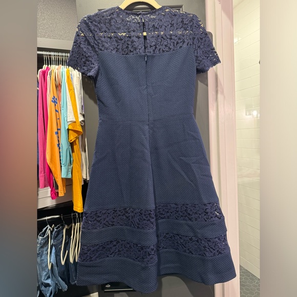 Lauren Ralph Lauren Navy Midi Dress 0 - Picture 2 of 6